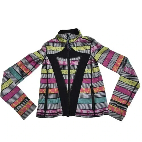 Lululemon Ivivva Full Zip Jacket Sweatshirt Colorful Size 6 - Picture 2 of 7